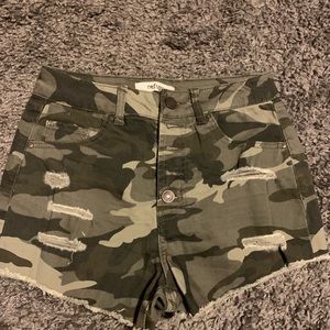 Camo High Waisted Shorts